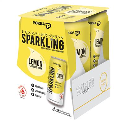 Sparkling Flavoured Drink Lemon 325ml x 4s